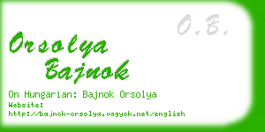 orsolya bajnok business card